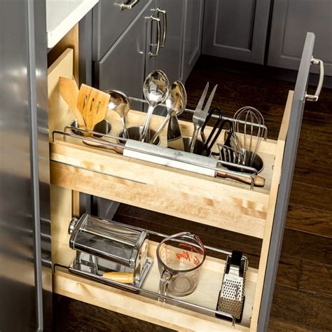 4 large stainless steel utensil holders for pull out cabinet|rev a shelf pull out cabinet.